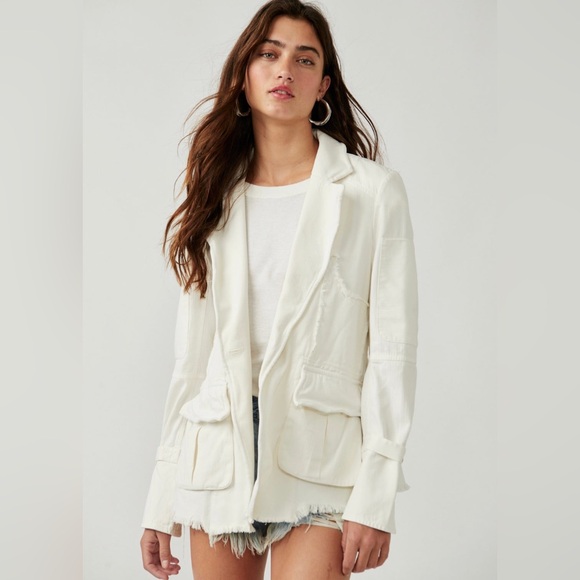Free People Jackets & Blazers - Free People Lila Cardigan White Size Large